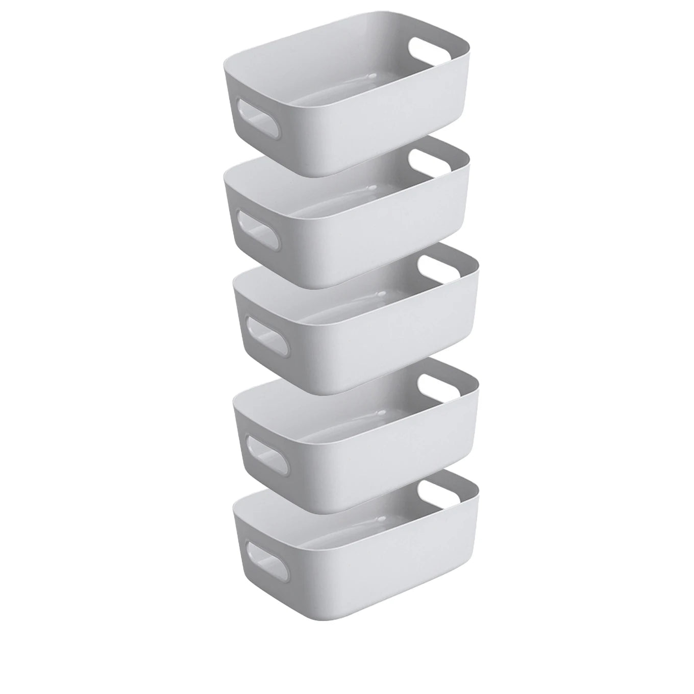EasyStore™ 5-Piece Stackable Storage Organizer Set – Space-Saving Containers for Kitchen, Bathroom & Bedroom