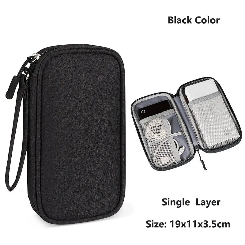 CableNest™ Portable Tech Organizer – Waterproof Travel Storage Case for Cables, Chargers & Accessories