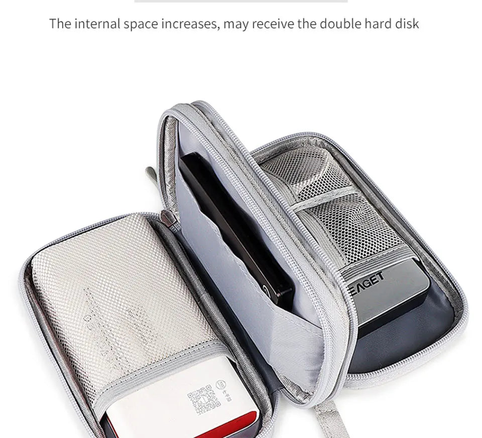 CableNest™ Portable Tech Organizer – Waterproof Travel Storage Case for Cables, Chargers & Accessories