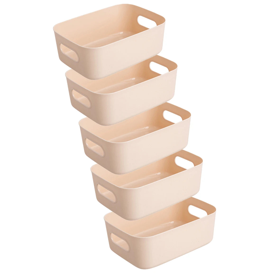 EasyStore™ 5-Piece Stackable Storage Organizer Set – Space-Saving Containers for Kitchen, Bathroom & Bedroom
