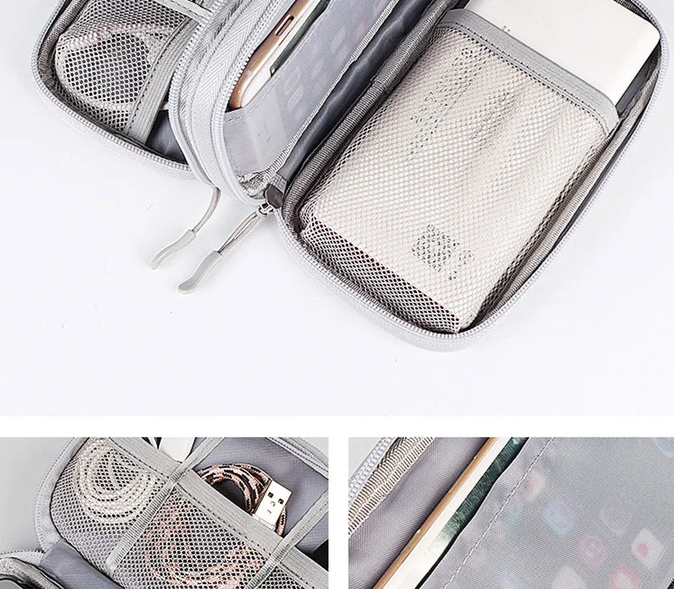 CableNest™ Portable Tech Organizer – Waterproof Travel Storage Case for Cables, Chargers & Accessories