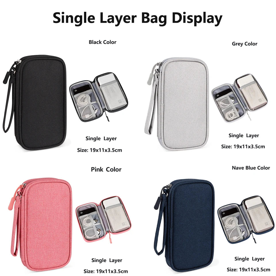CableNest™ Portable Tech Organizer – Waterproof Travel Storage Case for Cables, Chargers & Accessories