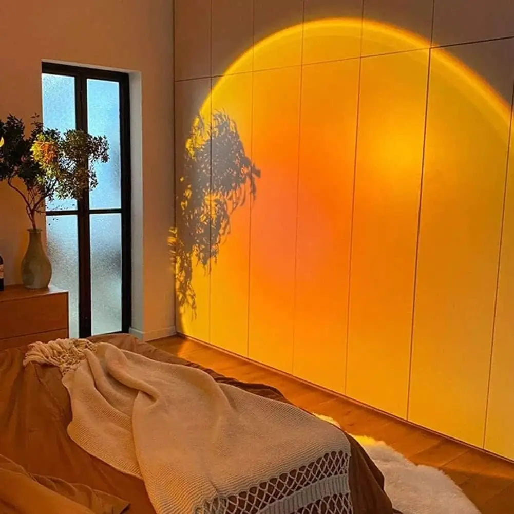EasyGlow™ Sunset Projection Lamp – Rotatable USB Ambient Light for Bedroom & Living Room